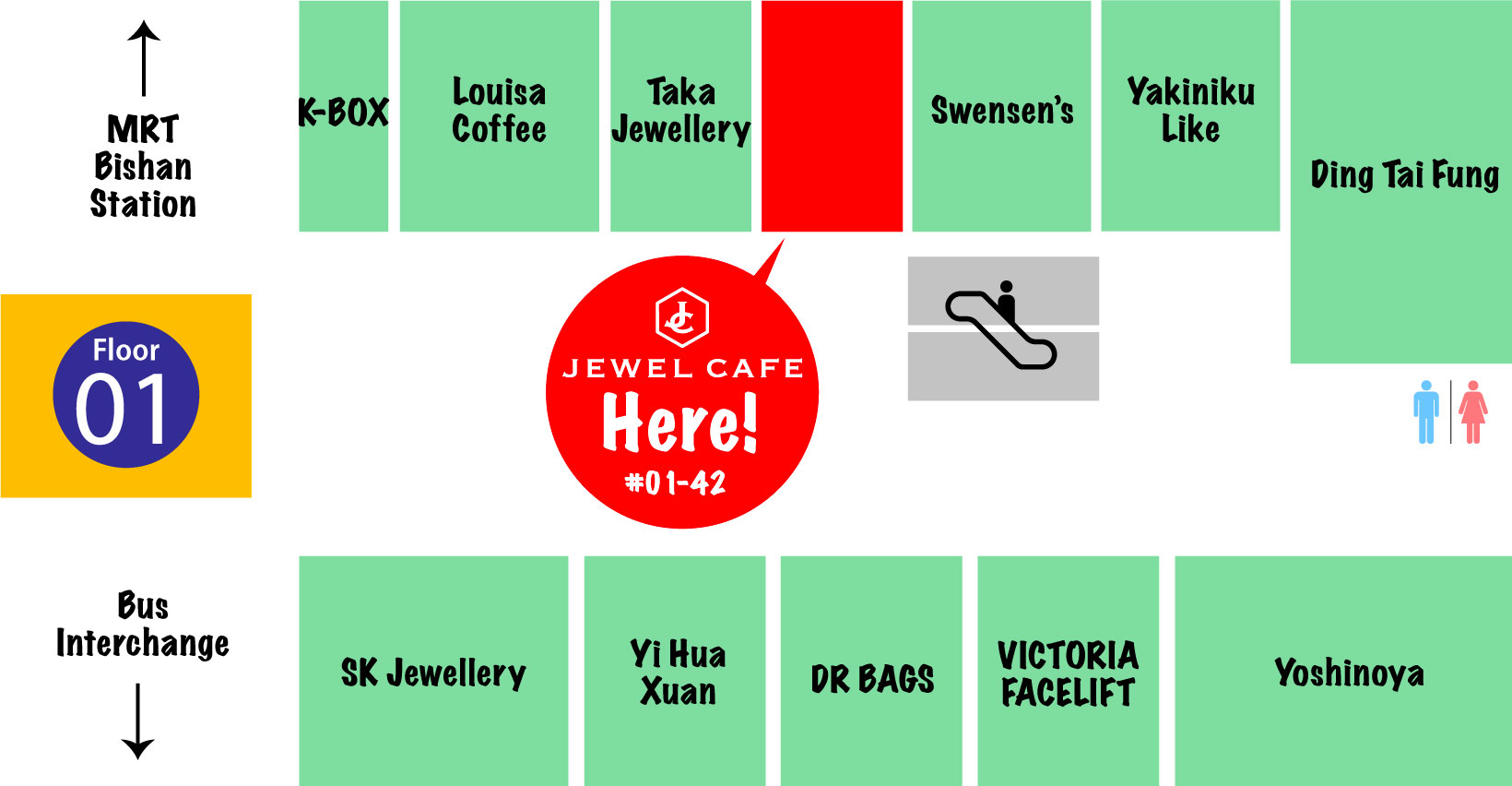 Jewel Cafe Junction 8 Mall floor plan